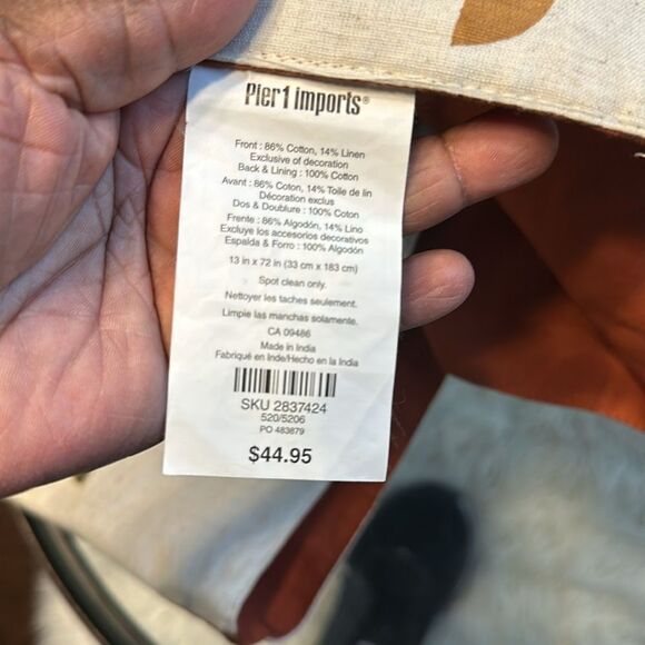 Pier 1 Fall Tree Patterned Table Runner Decor - Picture 5 of 5